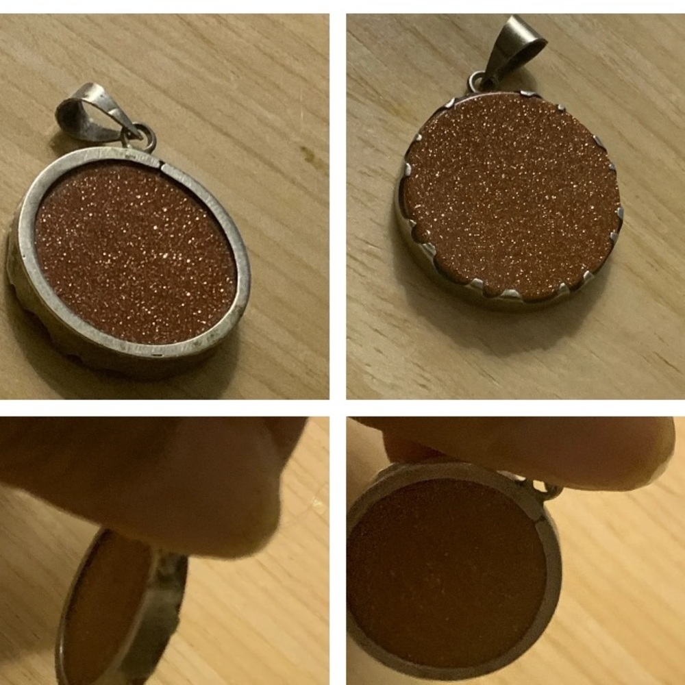 925 gold stone pendant